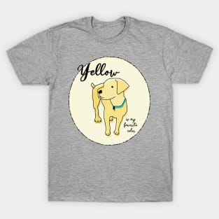 Yellow Is my Favorite Color Yellow Labrador Retriever Dog T-Shirt